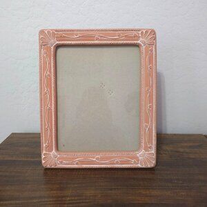 Vintage Terragrafics Coral Ceramic Picture Frame 1986 Handcrafted 8"x10" Floral